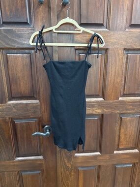 Princess Polly black ribbed bodycon mini dress